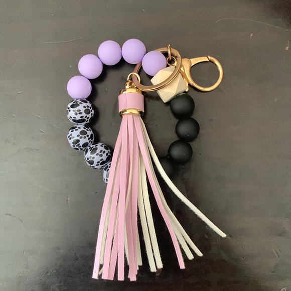 Accessories - 4/$20 NIB Purple Silicone Keychain